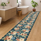DUKINO 2x12 Washable Runner Rug, Long Runner Rug for Hallway Prussian Blue - Image 3