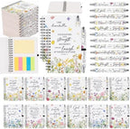 Sprial Notebooks with Pens Bulk, 48 Pack, 5.5 x 4.7 Inch Botanical by Culudea