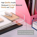 Paper Tray Organizer Clear Acrylic Desk Organizers and AccessoriesOffice Supplies Organization Stackable File Holder-Art Storage for School Classroom Workspace Letter Tray-2 Pack/2 Tier… - Image 5