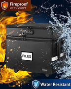 DEEGO 3 Layer Rolling File Box, Fireproof Document Box with Wheels - Image 3