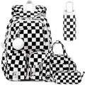 4PCS Corduroy Backpack for Girls with Insulated Water Bottle by Unknown