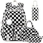 4PCS Corduroy Backpack for Girls with Insulated Water Bottle by Unknown