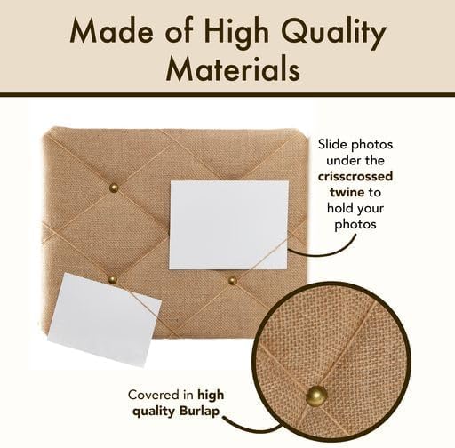 Burlap Bulletin Picture & Memo Board, 19.75 x 15.75 in - Image 3
