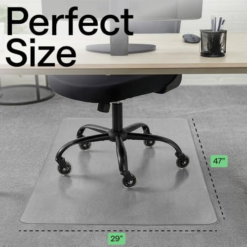 GORILLA GRIP Office Chair Mat for Carpet Floors, Heavy Duty, 29x47 Clear - Image 6