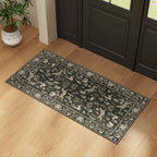 DUKINO 2x4 Rug for Entryway, Animal Washable Rug for Kitchen Charcoal Black - Image 5