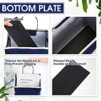 Woanger 12 Pcs Wall Hanging Storage Bag Wall Hanging Organizer Bag Over The Door Closet Basket Containers Bins with Hooks Pockets for Bedroom Bathroom, 15 x 4.3 x 8.7''(Navy Blue) - Image 6