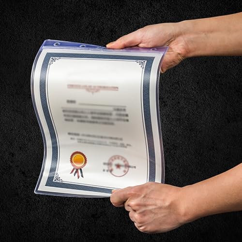 Beebel 10 Pack Job Ticket Holders 8 1/2" x 11" Waterproof Zip Page Protectors Heavy Duty Dry Erase Document Storage Shop Ticket Holders (Clear-Horizontal) - Image 5
