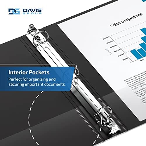 Premium Economy 3-Ring Binder, Spine Label, 3" Round Rings, Black, 6 Pack - Image 6