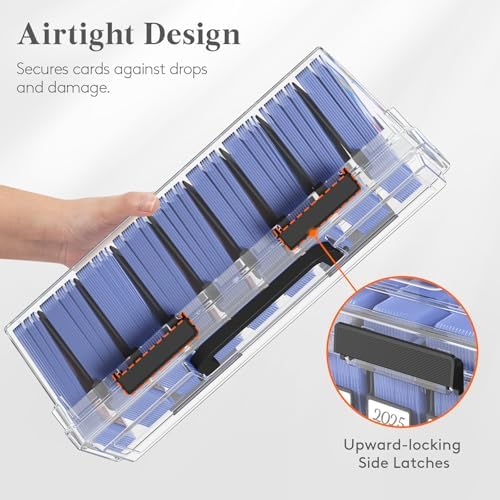 Lifewit Trading Card Storage Box with Handle, Fit for Toploader, 4 Pcs - Image 6