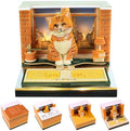 3D Calendar 2027,Time Piece Calendar 2027 With LED Lights,3D Art Calendar Memo Pad,Orange Tabby Cat Desktop Decoration,Tear-Away 3D Paper Art Notepad,Christmas Gift,New Year Gift(Orange Tabby Cat) by WelcomeHOTOYMDS%EF%BC%81