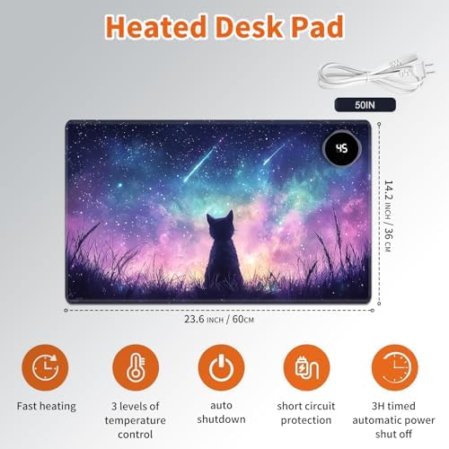 Heated Desk Pad & Mouse Pad, 3 Heat Levels, 3-Hour Auto Shut-Off - Image 2