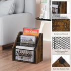 YINMIT 3 Tier Magazine Rack, Stepped Magazine Holder Floor for Home Storage - Image 3