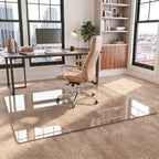 48"x72" Tempered Glass Office Chair Mat for Carpet & Hardwood Floor - Image 2