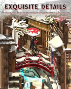 Cutefun DIY Book Nook Kit Kyoto Snow Whisper – Japanese Snow Scene - Image 6