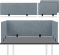 Yaomiao 3 Pcs Acoustic Desk Divider Soundproof Desk Privacy Panel Freestanding Desk Partitions Sound Absorbing for Students Office Reduce Noise Visual Distractions (47.3 x 16", 24 x 16", Light Gray) by Yaomiao