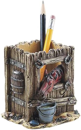 SAGEFINDS Horse-Themed Pen Holder | Desktop Stationery Organizer | Desk Storage Accessories | Home Office Pencil Cup Container | Gift for Horse Lovers by Sagefinds