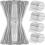 Therwen 1000 Pcs Metal Zip Ties Heavy Duty 304 Stainless Steel, 5.9 Inch by Therwen