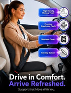Ergonomic Memory Foam Seat Cushion for Office Chair, Car Seat, Dining, Gaming Chair & Wheelchair | Sciatica, Tailbone & Coccyx Pain and Pressure Relief | Lumbar & Lower Back Support Pillow One Piece - Image 5