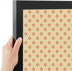 PinPix 32x24 inch Cork Bulletin Board. This Decorative Framed Pin Board Comes with Diamonds in Red and Yellow Design and Satin Black. Ideal for Home, Office Decor or School (PinPix-333) - Image 2