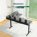 CubiCubi 63"x48" L Shaped Standing Desk with Drawers & Shelf, Modern Black - Image 3