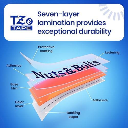 Brother Genuine TZe231-1/2 2PK Black Print on White Label Tape. Each: 0.47 in x 26.2 ft Total: 0.47 in x 52.4 ft - Image 7
