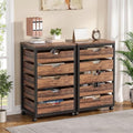 Tribesigns 5-Drawer File Cabinet Set of 2, Wood Mobile Storage Drawer by Tribesigns