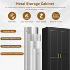 Polup 75" Pantry Cabinet, Tall Metal Storage Cabinet with Doors and Shelves - Image 5