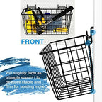 4 Pack Pegboard Baskets, Black Metal Shelves Hooks to 1/8" and 1/4" Hole Peg Boards, Peg Board Baskets Bins Set - Organize Tools Workbench Accessories Garage Storage Wall Mount Organizer Attachments - Image 5