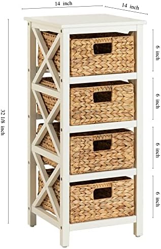eHemco 4 Tier X-Side End Storage Cabinet, White - Image 3