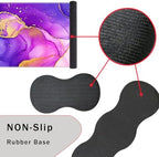 Keyboard Wrist Rest and Mouse Pad with Wrist Support Set Ergonomic Coaster,Memory Foam,Easy Typing Pain Relief,Large XL Desk Mat 31.5"x 11.8",Marble Purple - Image 3