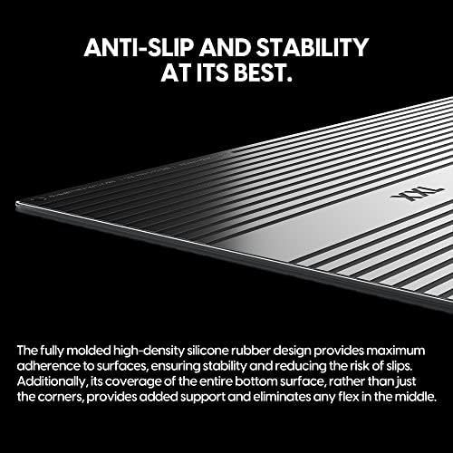 Pulsar - Superglide Premium Glass Mouse Pad XXL ALUMINO-Silicate Glass Surface Anti-Slip Fully Molded high-Density Silicone Rubber 38.5in x 16.5in (XXL, White) - Image 5