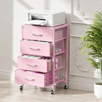4-Drawers Metal Rolling Cart, Utility Storage Cart with Wheels - Image 6