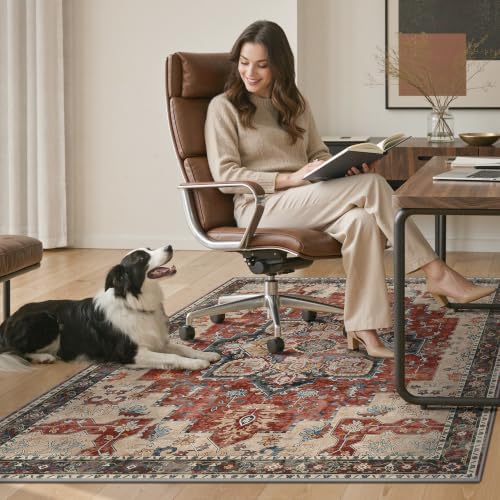 36"x60" Office Chair Mat for Hardwood Floor, Non-Slip Washable Annatto - Image 7