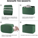 4 Pack Storage Baskets for Organizing, Woven Baskets for Shelves - Perfect for Toys, Books, Towels, and Clothes, Durable Gift Basket Bins Toy Storage, 12.7''L x9''W x7.8''H, Green - Image 6