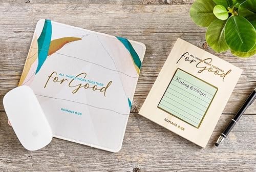 Living Grace Sticky Note Holders - Engraved Wood Notepad Holder with Scripture, 6-Count, All Things for Good - Image 3