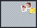 PinPix 32x24 inch Cork Bulletin Board. This Decorative Framed Pin Board Comes with Diamond Pattern in Shades of Blue Design and Satin Black. Ideal for Home, Office Decor or School (PinPix-222) by PinPixBulletinBoards