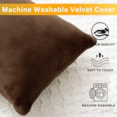 1 MIDDLE ONE 2 Pack Small Pillow, Memory Foam Mini Pillow 11 X 7 Inches for Travel, Sleeping, Nap and Neck, Knee, Lumbar Support, Tiny Cushion for Pet, Dogs (Brown) - Image 4