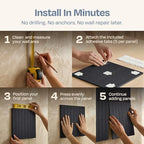 X-Large Cork Board Alternative 12-Pack Felt Bulletin Board Thick and Decorative Pin Board for Home Office Walls 47.24 x 35.43 Inches with 72 Adhesive Tabs - [Dark Gray] - Image 5