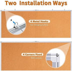 Maxtek Cork Board 48 x 36 in, Large Bulletin Board for Wall Aluminum Framed - Image 6