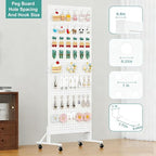 Peg Board Display Stand with Extra 32 Hooks 24" X70” Pegboard - Image 4