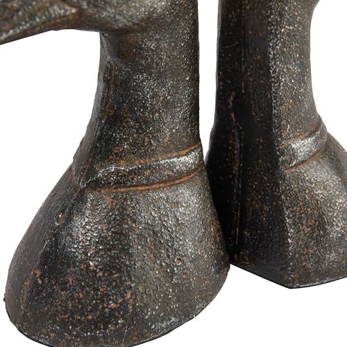 Creative Co-Op Decorative Distressed Cast Metal Duck Head Bookends, Black, Set of 2, 4.25" L x 3" W x 5.75" H (Pack of 4) - Image 6