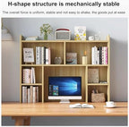 Desk Hutch Dorm,Wooden Desktop Bookshelf,Computer Desktop Storage Hutch,Multipurpose Desktop Hutch, Multi Units Organizer Bookshelf,Desktop Display Rack for Office,Dorm,Home - Image 7
