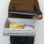 SLPR - Nesting Black and White Storage Boxes with Lids, Set of 3 - Image 3