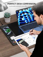 Mouse Pad with 15W Wireless Charging, Removable 8-Digit Solar Calculator - Image 5