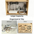 Wooden Projector Shelf,WiFi Router Box Hider,Power Strips Storage,Cable Management,Routers Cover Organizer for Office Home,Floating Modem Shelf for wall,Wall Shelves,wall Mount,Simple Assembly - Image 5