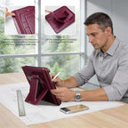 E NET-CASE Case for 11" Kindle Scribe 3rd Generation 2025, Kindle Scribe Colorsoft, Multi-Viewing Stand Cover with Auto Sleep/Wake,Pen Holder for Scribe 11" 2025 Released (Red) - Image 3