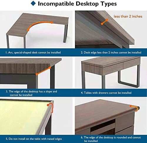 BONTEC Desk Extender Tray, 11.8 x 5.9 Inch, Black Pattern - Image 7