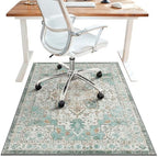 36"x48" Office Chair Mat for Hardwood Floor, Non-Slip Washable Cyan by BESBLEE