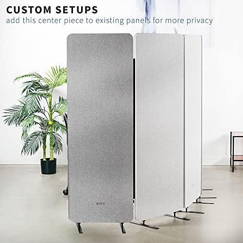 VIVO Gray Freestanding 24 x 66 inch Privacy Panel, PP-1-T024G - Image 4