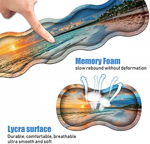 Ergonomic Keyboard Wrist Rest & Mouse Pad Wrist Rest Set, Large XXL Gaming Desk Mat 31.5"x 11.8", Non-Slip Base, Memory Foam, Easy Typing Pain Relief for Office & Home, Bible Verses Proverbs 31:25 - Image 4